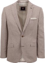 Suitable - Blazer Grou Ruiten Beige - Heren - Maat 54 - Modern-fit