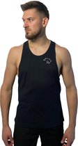 Kill'r - Débardeur Homme Musculation | Chemise de Fitness - Zwart minimaliste - Logo blanc