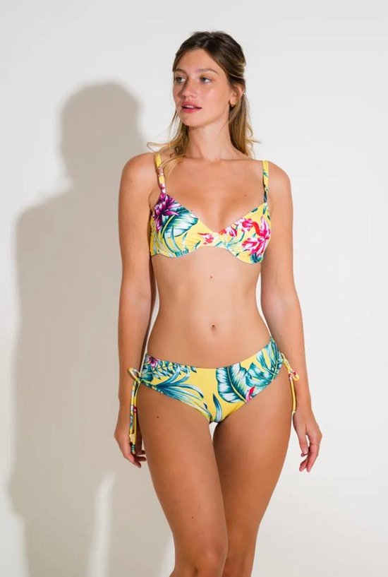 Bikini Dames- Leuke Beugel Bikini (Niet Voorgevormd)2-delig Set- Nieuw Collectie Dames Badmode&Bikini Badpak Zwempak VM359- Geel groen- Maat 44