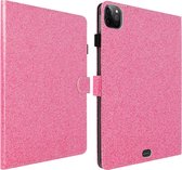 Glitter Case geschikt voor iPad Pro 11 , Air 2020 , 2022 Stand Functie Roze