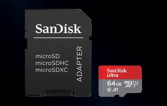 Carte Mémoire SanDisk Ultra MicroSDXC UHS-I 64 Go avec Adaptateur microSD,  microSDHC et microSDXC - Carte mémoire micro SD - Achat & prix