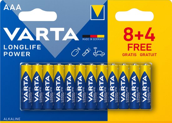 Pile AAA Varta 1,5 Volts par 2