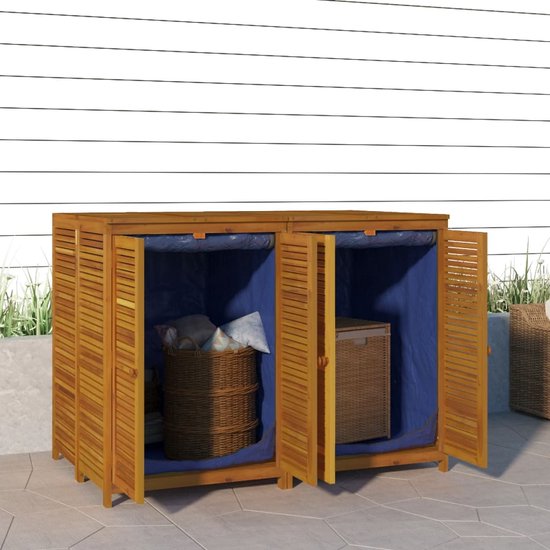vidaXL Tuin opbergbox 113x50x58 cm massief hout acacia
