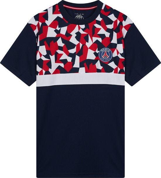 PSG Voetbalshirt Heren - Maat XL - Sportshirt Volwassenen - Blauw/Rood