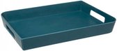 Luxe Dienblad - Turquoise - 25x35cm - Hoogwaardige Kwaliteit - Serveerblad - Presenteerblad - Serveerschaal - Tray - Serveerplank - Serveerbord - Blad - Draagplateau - Dienplateau - Perfect voor serveren