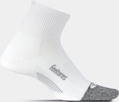 Feetures Elite Light Cushion Quarter - Blanc - Chaussettes running - Chaussettes de sport - Extra Large - 47/51