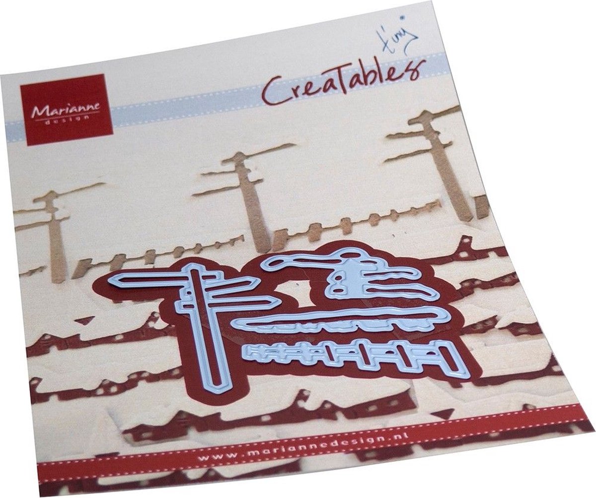 Marianne Design Creatables Tiny's Snowy Signpost & Fence