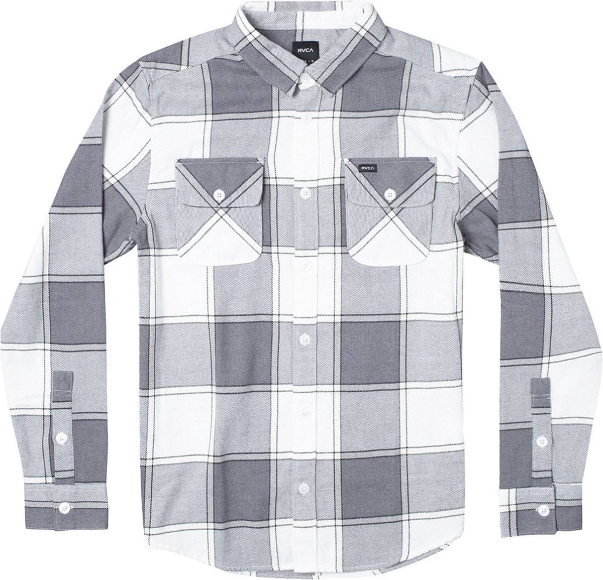 RVCA That All Work Flannel Shirt Met Lange Mouwen Heren - Smoke - S