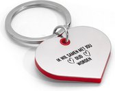 Akyol - ik wil samen met jou oud worden sleutelhanger hartvorm - Vriend/vriendin - voor je geliefde - valentijnsdag - cadeautje - verjaardagscadeau - verjaardag - cadeau voor vriendin/vriend - cadeau - kado - geschenk - vriendin/vriend artikelen