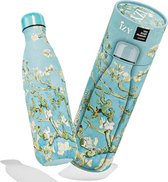 IZY Drinkfles - Van Gogh - Amandelbloesem - Inclusief donatie - Waterfles - Thermosbeker - RVS - 12 uur lang warm - 500 ml