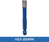 Maxifix - Tegelboor - Diamantboor - Droog - Wax koeling - HEX Ø 8mm
