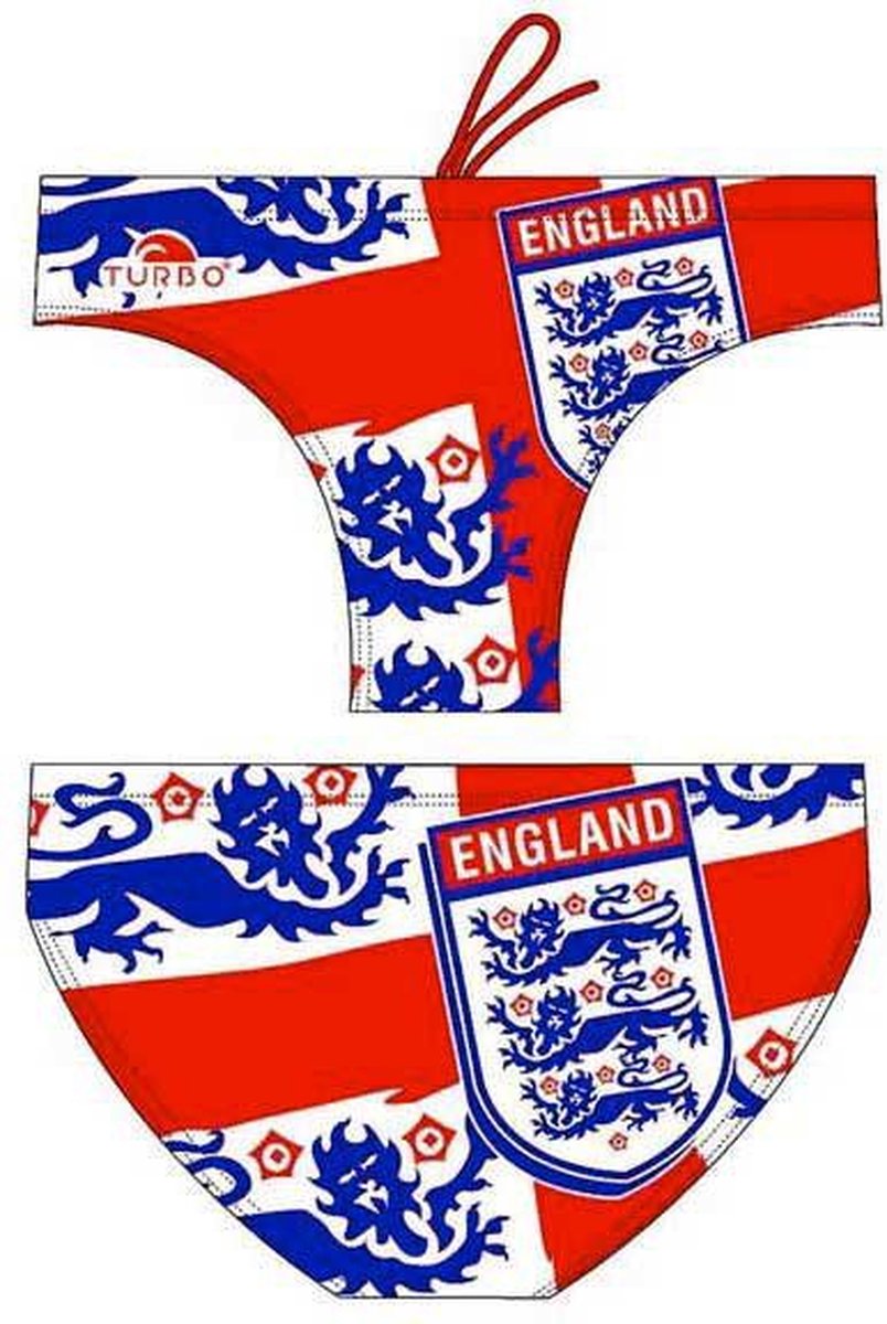 Turbo England Shield Zwemslip Rood,Blauw M Man