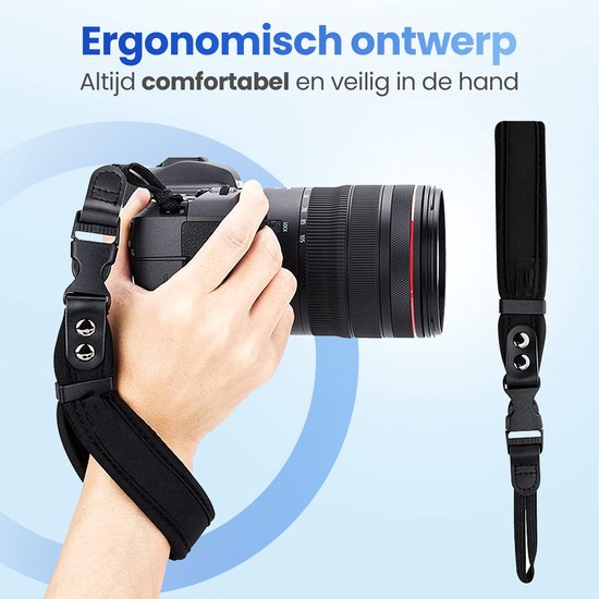 PGYTECH Camera Wrist Strap Air – Verstelbare Snelkoppelbare Camera Handriem Compatibel met DSLR of Mirrorless Camera, Donker Grijs
