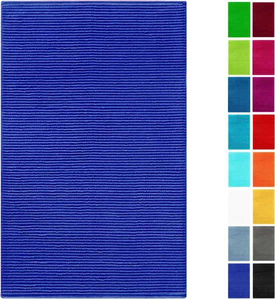 grote handdoek katoen, saunahanddoek blauw - koningsblauw, linz badhanddoek 85x220 cm