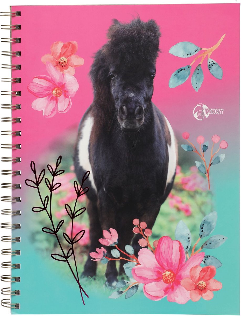 Penny Collegeblok Saar - Notitieboek A4 met ringen - Notitieboekje - Notitieblok - Schrift - Notitieboeken - To Do - Schriften - Paarden - Paard - Paarden Spullen - Pony - Veulen