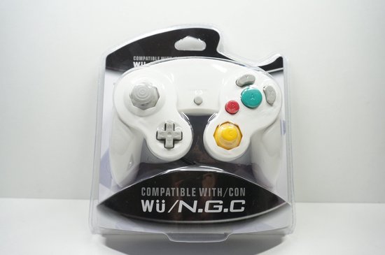 Controller geschikt voor Gamecube en Wii - Wit