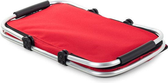 Picknickmand Koeltas - Kamperen Koelbox - Servies, Bestek en Eten Mandje - Opvouwbaar Picknick Tas - Maaltijd Tas - Thermische Geïsoleerde Picknickmand - Picnic Basket - Geïsoleerde Koeltas - Camping koeltas - Rood van Merkloos — afbeelding 3