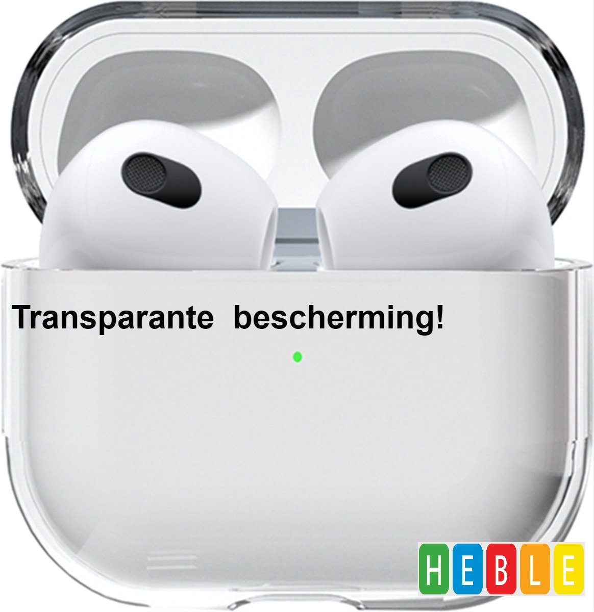 *** Bescherm je AirPods 3 met een Hardcase Hoesje - Transparant en geschikt voor AirPods 3 - van Heble® ***