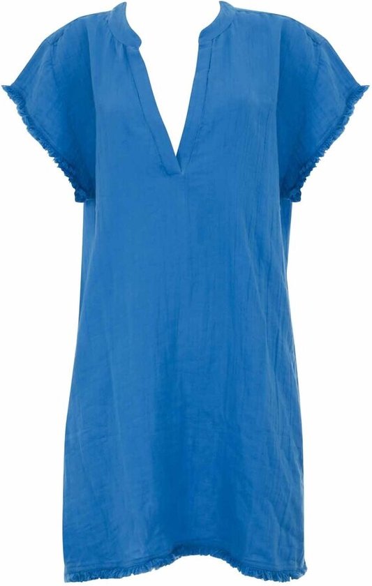 Kaftan voor dames, katoen, print, kimono, bedekkende losse strandjurk