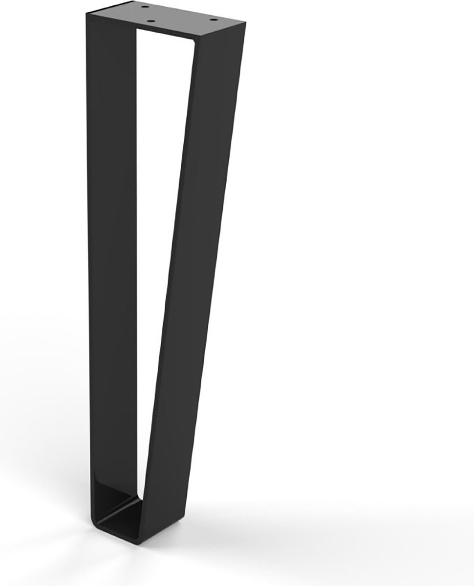 Maclean Design Tafelpoot Staal - 40cm - Zwart - Meubelpoot