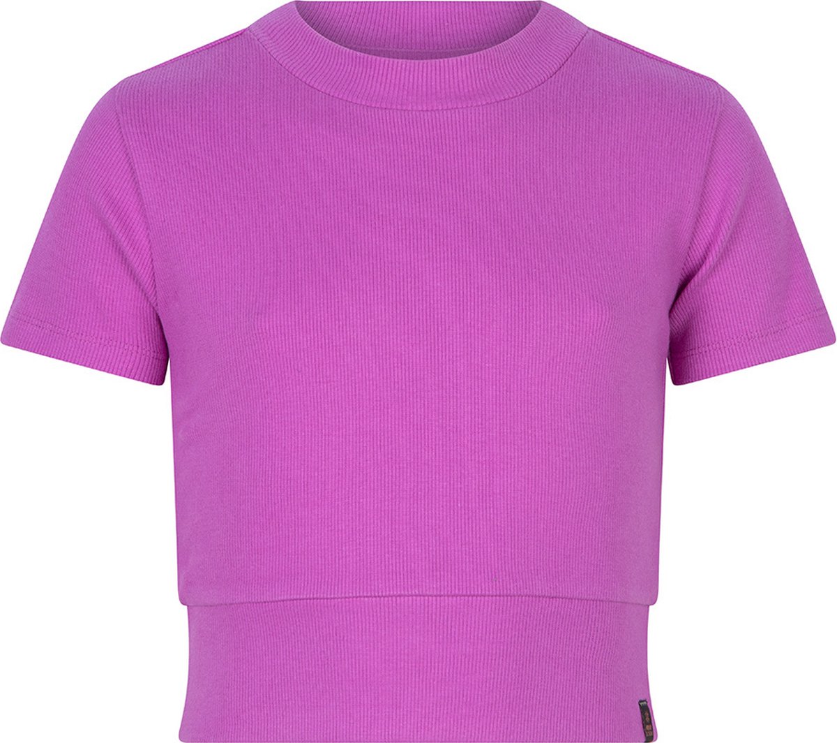 Meisjes crop top met col - Winter Violet