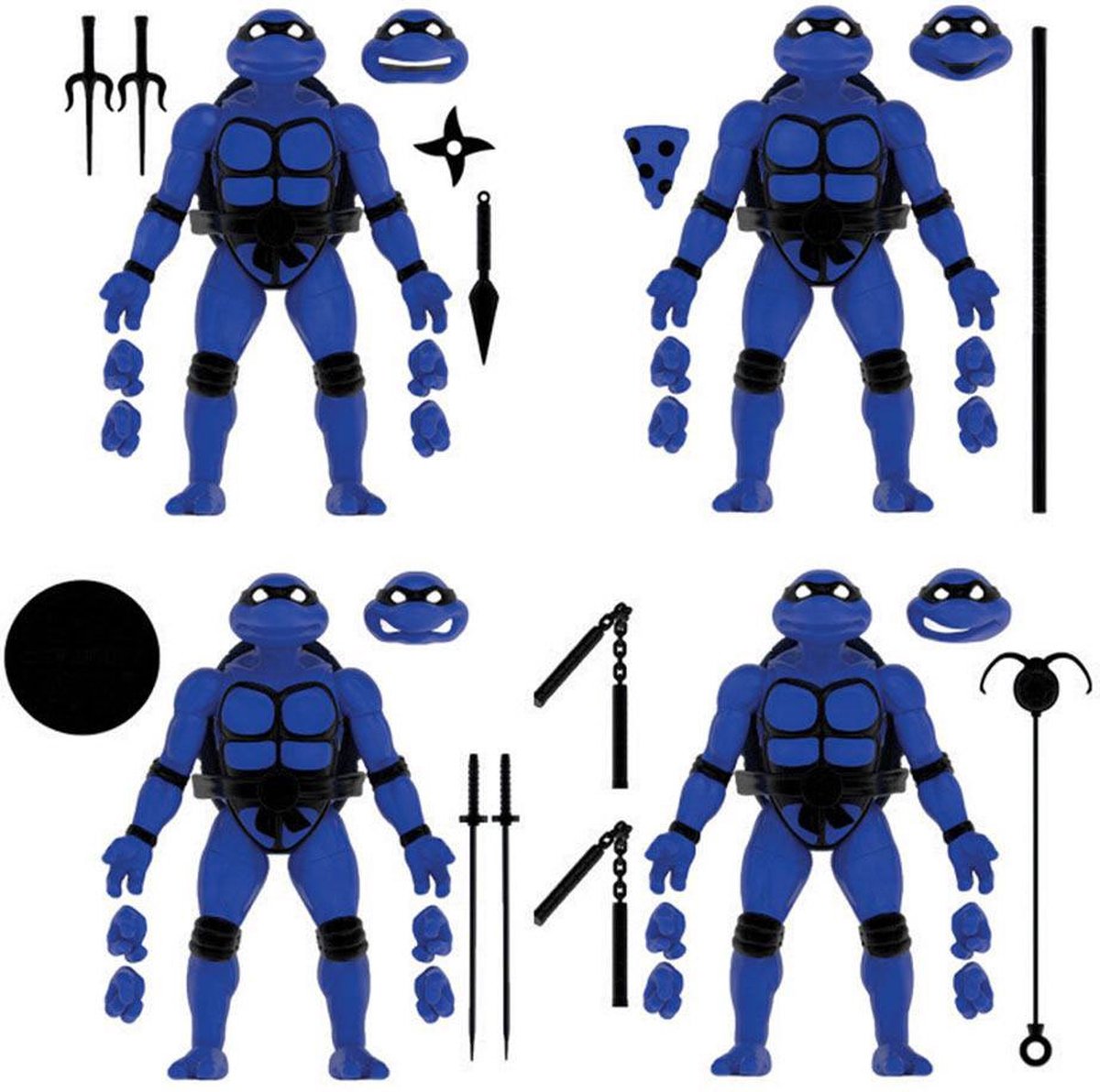 Teenage Mutant Ninja Turtles BST AXN Action Figure 4-Pack Midnight Turtles SDCC Exclusive 13 cm
