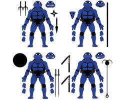 Omslag van Teenage Mutant Ninja Turtles BST AXN Action Figure 4-Pack Midnight Turtles SDCC Exclusive 13 cm
