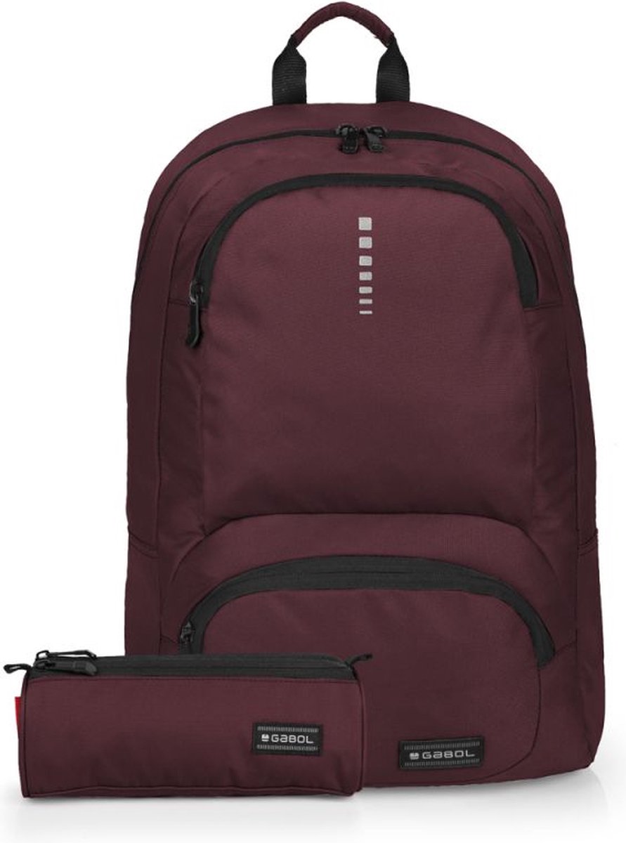 Gabol Sac à Dos Trousse Global Bordeaux Rouge bol