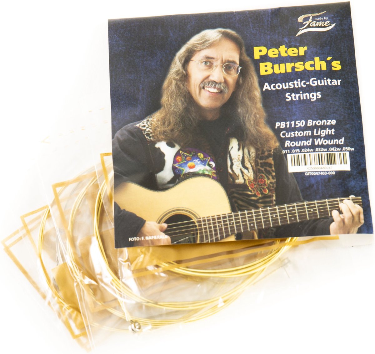 Fame PB1252 Peter Bursch Cordes de guitare acoustique