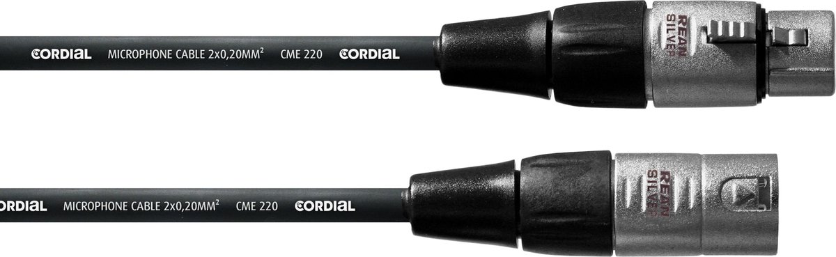 Cordial CFM FM Essentials Microfoonkabel – XLR mannelijk/vrouwelijk - Zwart