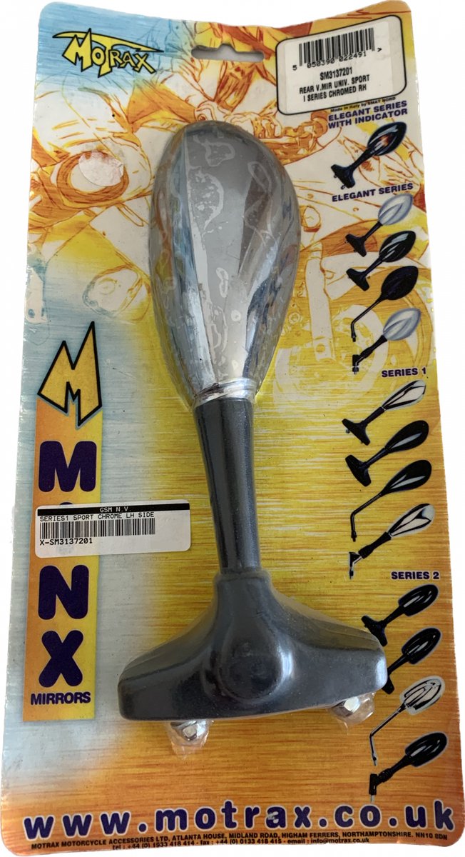 Motrax SM3137201 Sport Series I Spiegel / Spiegel Links Chroom Universeel