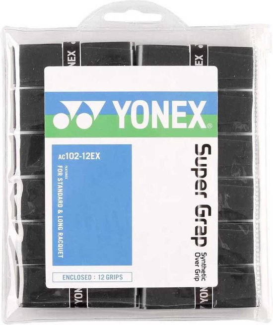Yonex Overgrip Super Grap Zwart 12 Pack