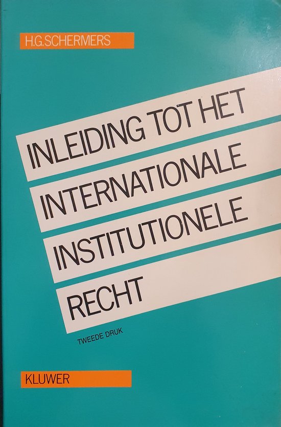 Inleiding int.institutionele recht - cover