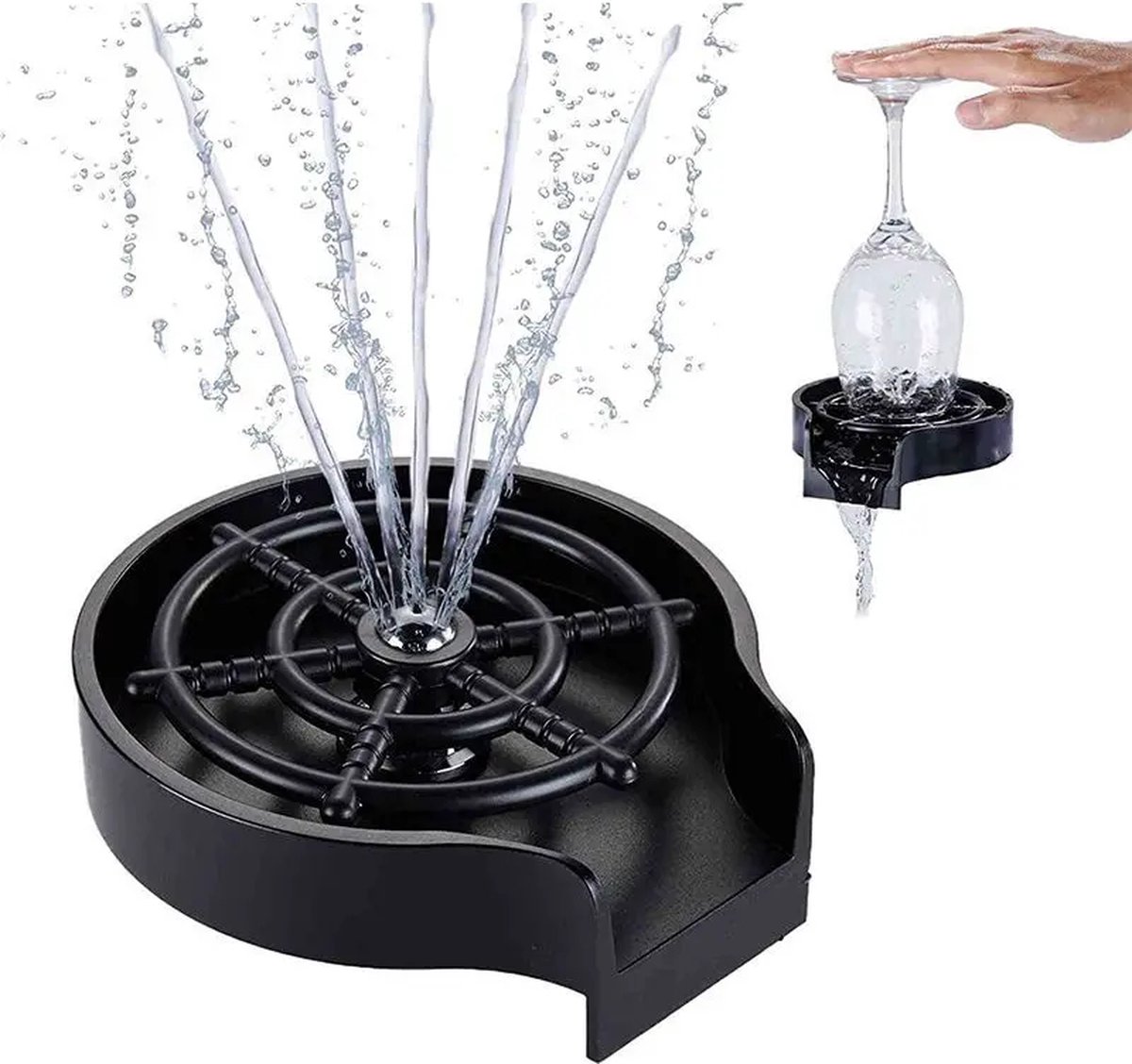 Lave-gobelet automatique en acier inoxydable, nettoyeur haute pression,  rinceur de verre d'évier de cuisine, outils de lave-bouteille de bar