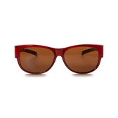 IKY EYEWEAR overzet zonnebril dames OB-1009D3-rood-metallic