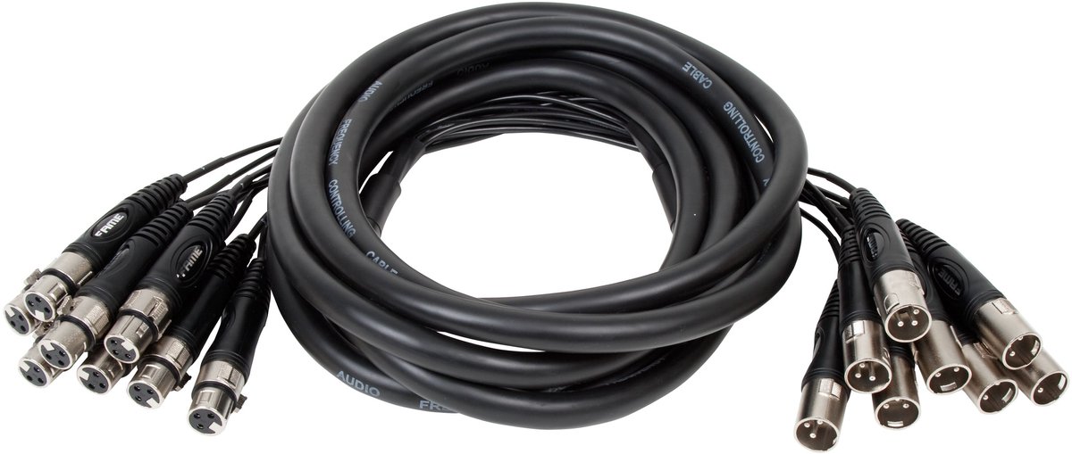 MUSIC STORE MC-08 8-voudig Multicore 5m XLR-female / XLR-male - Multicore kabel