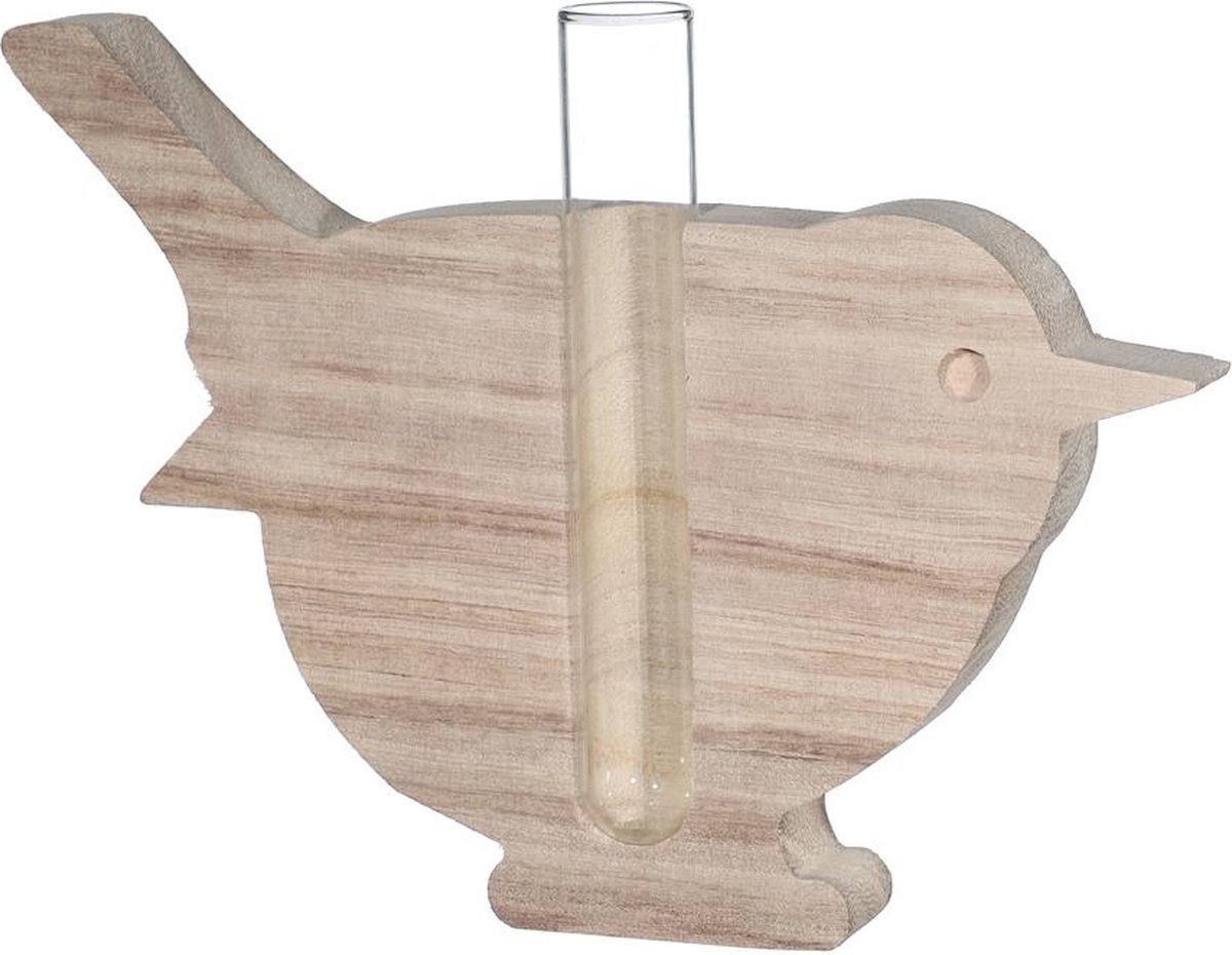 Ideas 4 Seasons Houten Vogel Met Tube 18 X 2.8 X 13,5