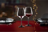 Verres à vin RCR Cristalleria Italiana avec base noire 79 cl lot de 6 pièces