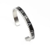 Roman Speed Armband | Klemarmband | Zwart & Zilver Armband | Armband Mannen | Armband Heren | Mannen Cadeau voor Man Cadeautjes | Vaderdag | Vaderdag Cadeau