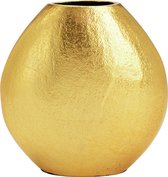 Cepewa Deco Metalen bloemenvaas - goud - Monaco de luxe - D16 x H16 cm - Stijlvolle interieurs