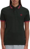 Fred Perry - Polo Donkergroen M3600 - Slim-fit - Heren Poloshirt Maat S