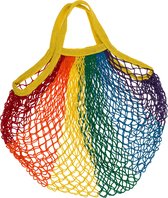 Draagtas - Pride/regenboog/lhbtiq+ thema kleuren - katoen - 40 x 60 cm - Feestartikelen