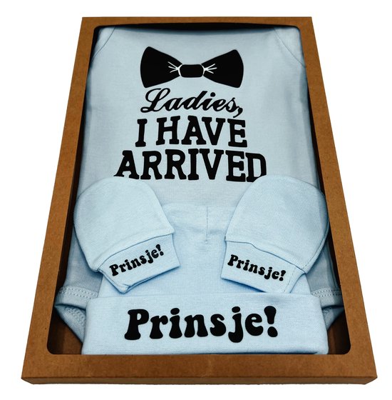 Kraamcadeau brievenbus - kan ook rechtstreeks als cadeau - romper - baby muts handschoenjes van BlessedBabyGift — afbeelding 5
