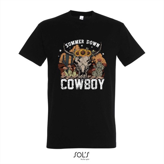 T-shirt Summer Down Cowboy - T-shirt korte mouw - zwart - 6 jaar
