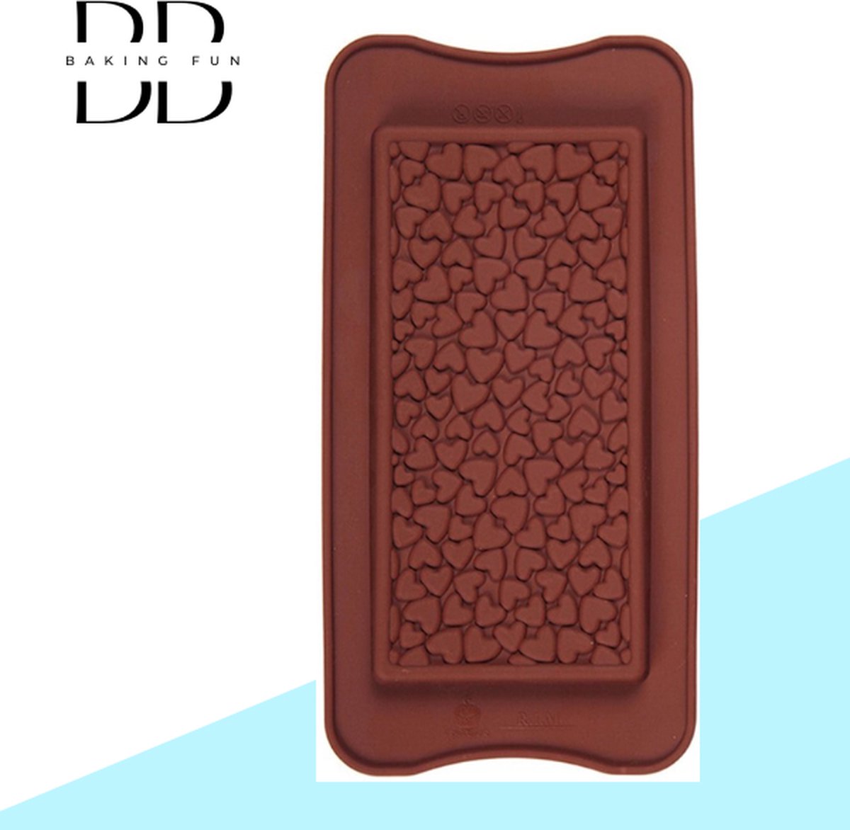 chocolade vorm Hartjes reep - siliconen vorm mal voor ijsblokjes chocolade fondant chocoladevorm
