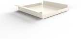 Dienblad Small | Wit | Koffietafel Dienblad | Klein | Industrieel | Metaal | Aluminium | Vierkant | Design | Flip Tray | Hittebestendig | Gepoedercoat | 34 × 28 × 5 cm