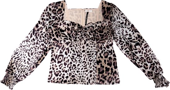 Guess LS Adelaide Blouse Dames Blouse/T-Shirt - Multi - Maat XL