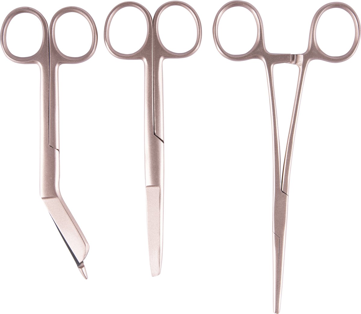 Goedkoopste Verpleegkunde set Metallic rosé - Mast Medical – Kocher – Verbandschaar – Chirurgische Schaar - Verpleegkundige - Verpleegkunde