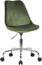 Rootz Bureaustoel - Groen Fluweel - Design Draaistoel met Rugleuning - Werkstoel - Kuipstoel met Wielen - Max. Belasting 110kg