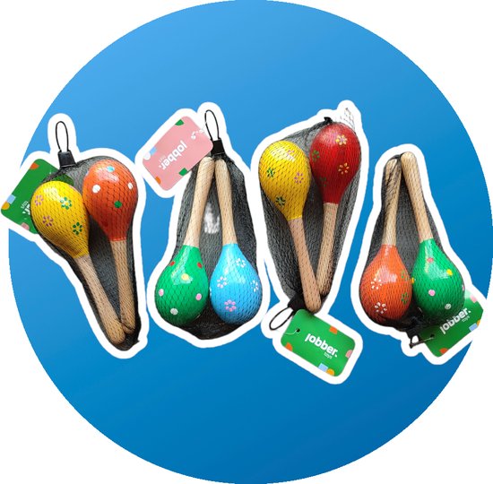 Sambabal – Maracas Speelgoed - Sambaballen Muziekinstrument kinderen - Hout  - 2 stuks | bol.com